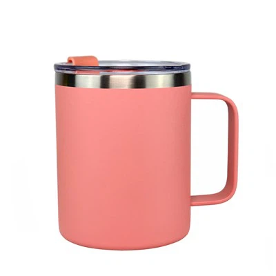 Birių nerūdijančio plieno dvigubos sienos kavos puodelis su rankena